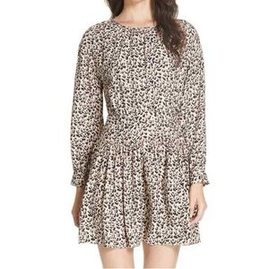 Rebecca Taylor Cheetah Print Drop Waist Dress Size 4